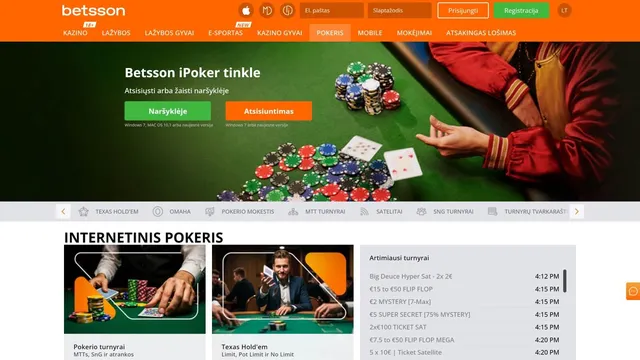 betsson casino poker