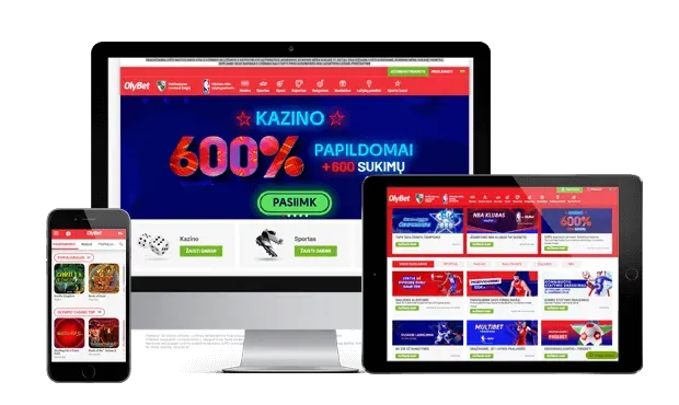 olybet kazino website screens