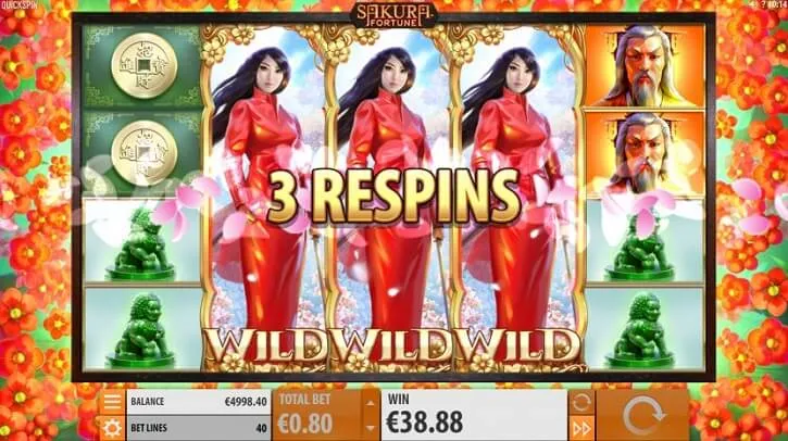 sakura fortune slot screen