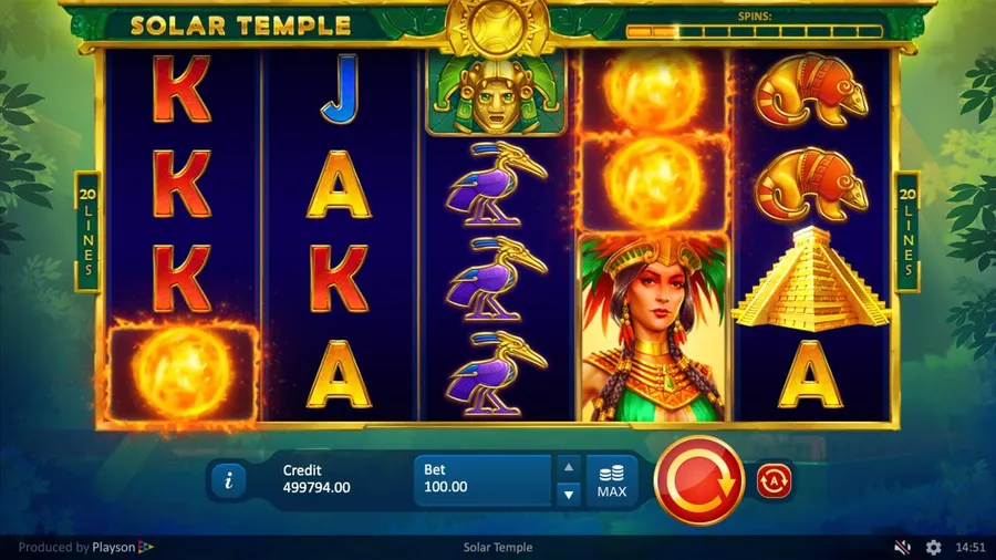 solar temple slot screen