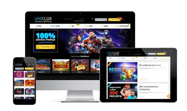 uniclub casino website screens